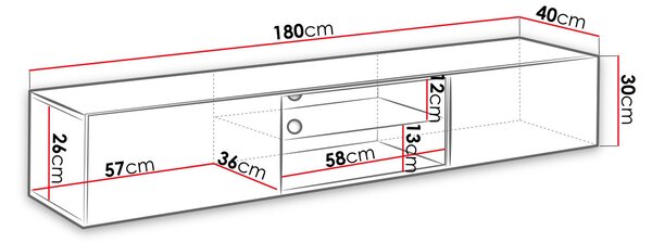 Stolek pod TV RIONATA 3 - bílý