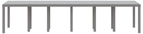 Zahradní stůl Světle šedá 350 x 100 x 74 cm polyratan 3378527