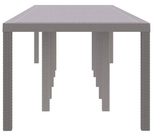 Zahradní stůl Světle šedá 350 x 100 x 74 cm polyratan 3378527