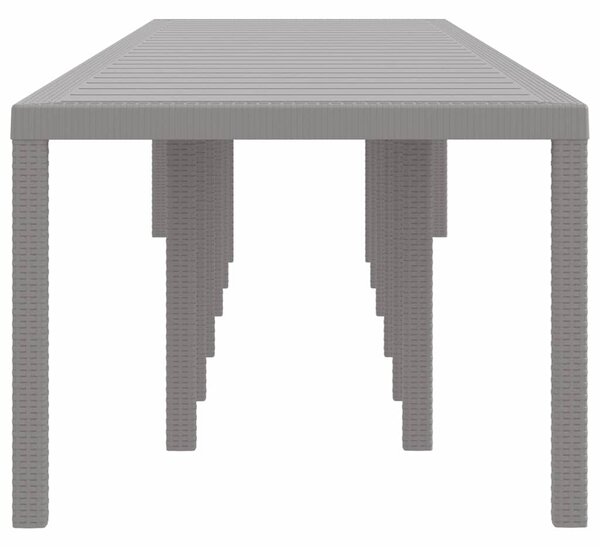 Zahradní stůl Světle šedá 400 x 100 x 73 cm polyratan 3378531