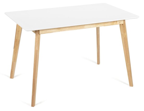 Vikio Jídelní stůl 120x70 bílá deska nohy dub HJS104B-120