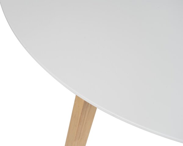 Vikio Jídelní stůl kulatý 105 cm bílá deska nohy dub HJS104B-105