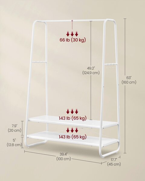 OTEVŘENÁ ŠATNÍ SKŘÍŇ, 100/160/45 cm - Šatní skříně, Online Only