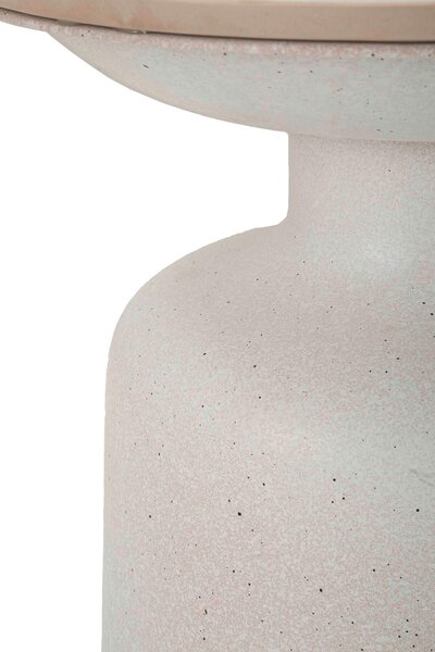 KONFERENČNÍ STOLEK, bílá, kov, keramika, 40/47/40 cm - Konferenční stolky, Online Only