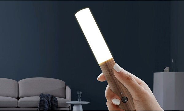 Hnědé LED nástěnné svítidlo na USB Baton – Gingko