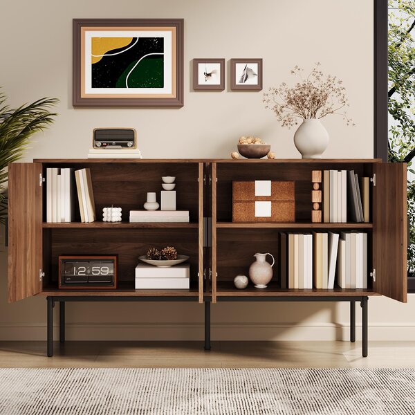 Fortuna Lai Moderní a jednoduchý příborník Moderní příborník Skříň Příborník Úložný prostor Bufet Obývací pokoj Sada, 140L x 40B x 80H (cm)