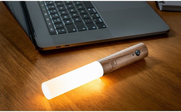 Hnědé LED nástěnné svítidlo na USB Baton – Gingko