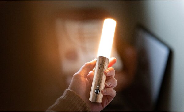 Hnědé LED nástěnné svítidlo na USB Baton – Gingko