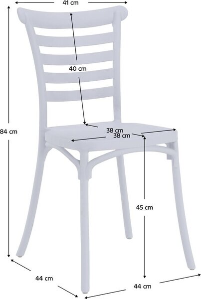 Kondela Stohovatelná židle Savito - bílá