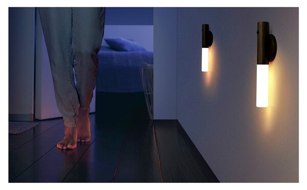 Hnědé LED nástěnné svítidlo na USB Baton – Gingko