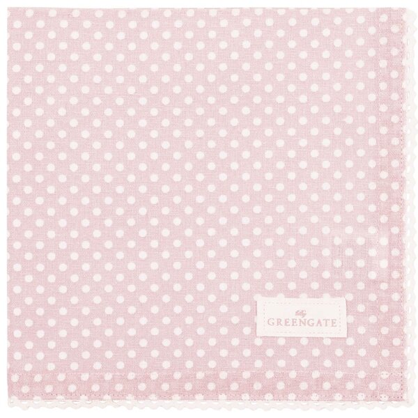 Bavlněný ubrousek s krajkou Dotty Pale Pink