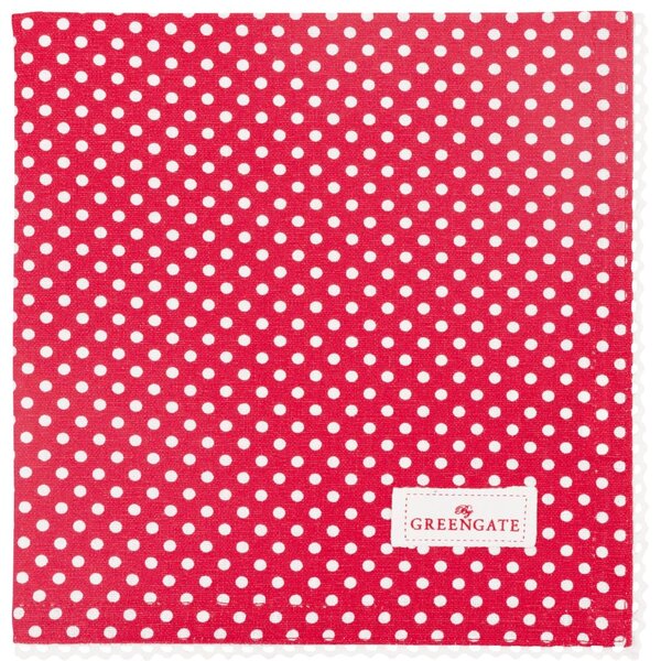 Bavlněný ubrousek s krajkou Dotty Red