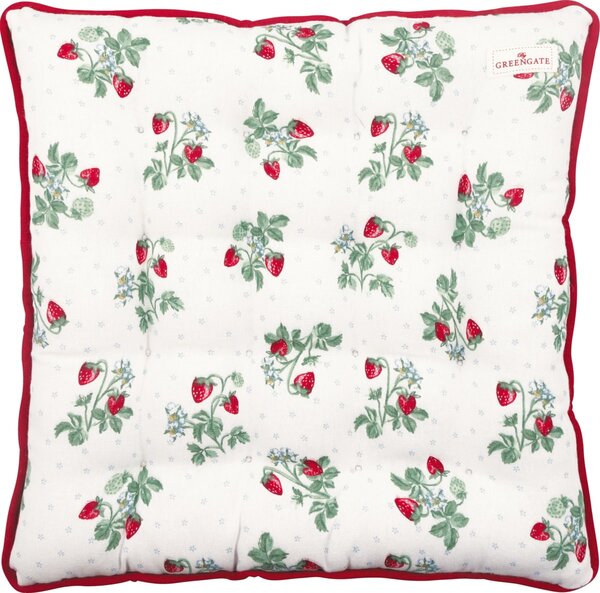 Sedák na židli Berry White 40 × 40 cm
