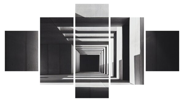 Obraz - Čtvercový tunel (125x70 cm)