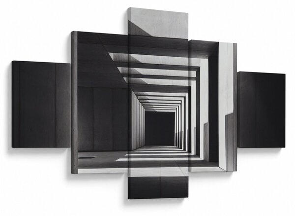 Obraz - Čtvercový tunel (125x70 cm)