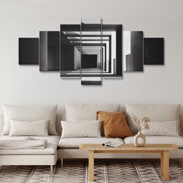 Obraz - Čtvercový tunel (210x100 cm)
