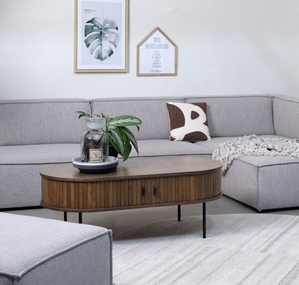 Konferenční stolek v dekoru dubu v přírodní barvě 60x120 cm Nola – Unique Furniture