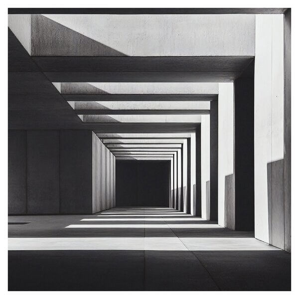 Obraz - Čtvercový tunel (30x30 cm)