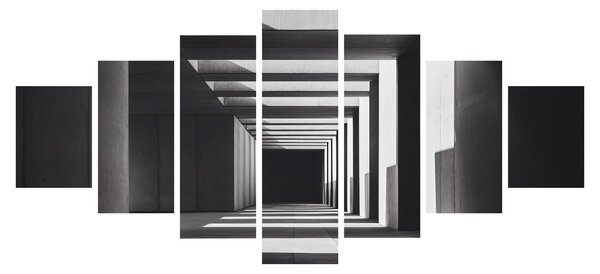 Obraz - Čtvercový tunel (210x100 cm)