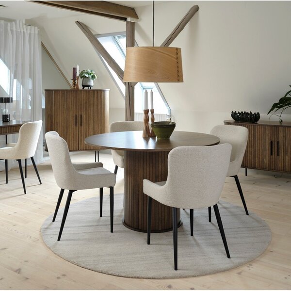 Kulatý jídelní stůl v dekoru dubu ø 120 cm Nola – Unique Furniture