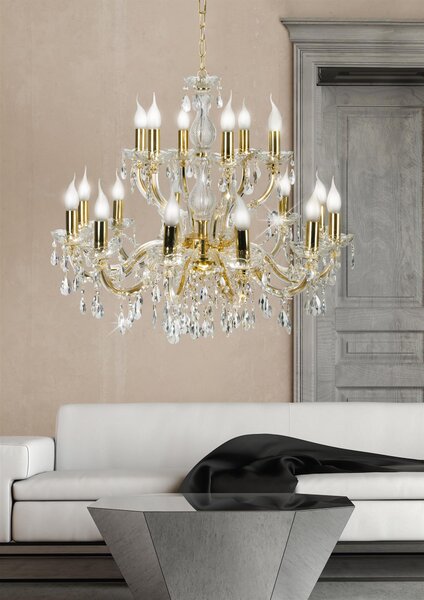 Candellux Maria Teresa závěsné svítidlo x40 W zlatá 30-94615
