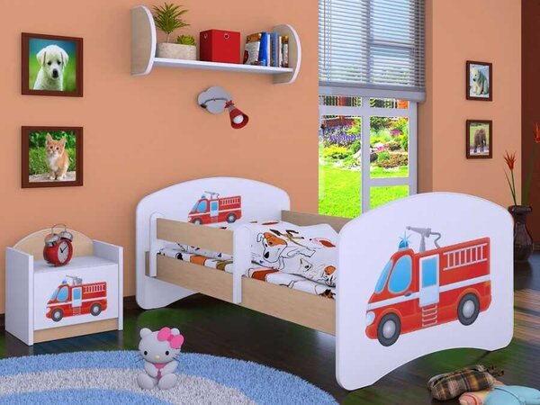 Dětská postel Happy Hasiči (9 barevných variant)