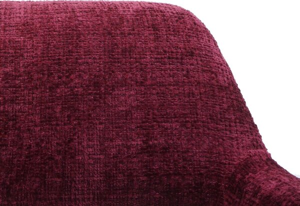 Jídelní židle HWC-A50 II, židle kuchyňská židle čalouněná židle, dřevo látka/textil šenil (465g/m²) bordeaux
