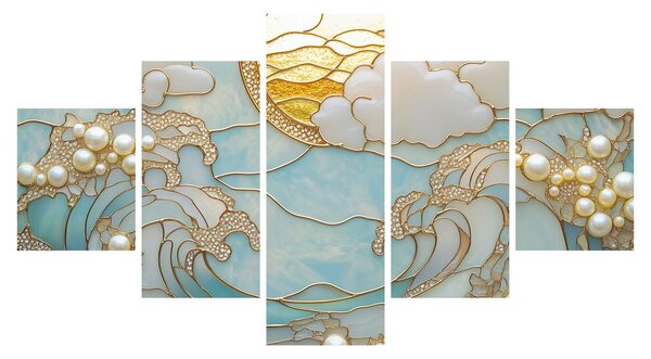 Obraz - 3D perly v oceánu (125x70 cm)
