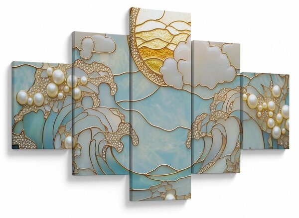 Obraz - 3D perly v oceánu (125x70 cm)