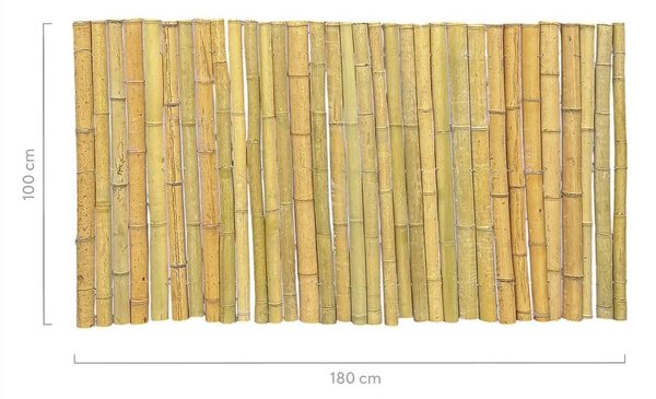 Přírodní půlkruhová bambusová role Moso 180 x 100 cm (bambusový plot)