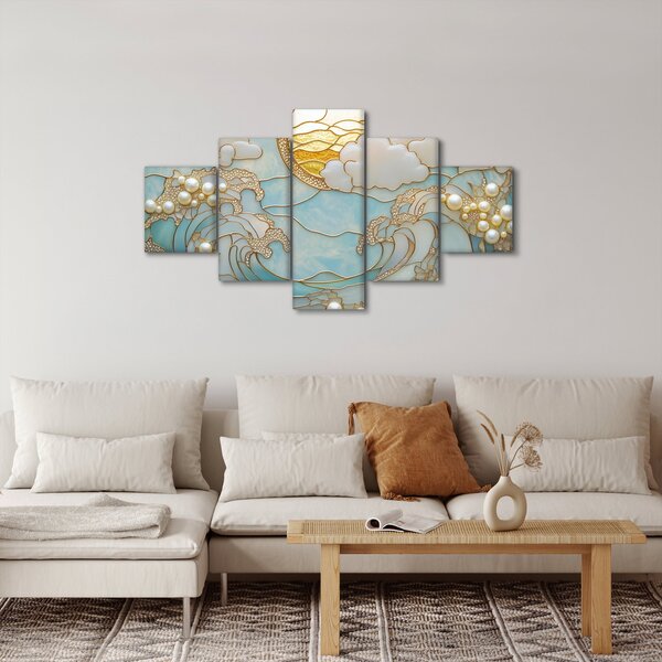 Obraz - 3D perly v oceánu (125x70 cm)