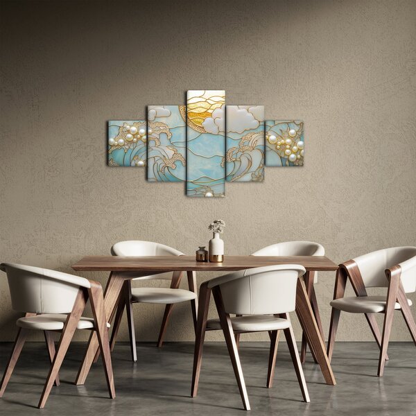 Obraz - 3D perly v oceánu (125x70 cm)