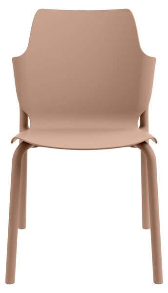 Stohovatelná kuchyňská židle Rebecca Mobili Kador 83 x 56 x 47 cm, polypropylen, barva mocha, moderní design, sada 2 ks