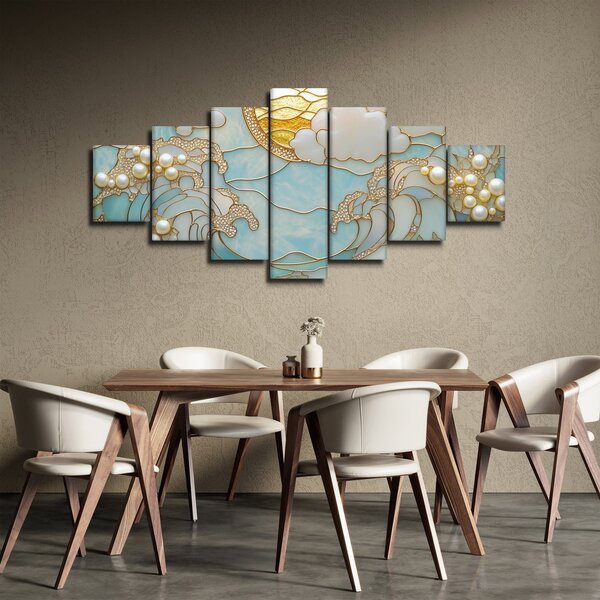 Obraz - 3D perly v oceánu (210x100 cm)