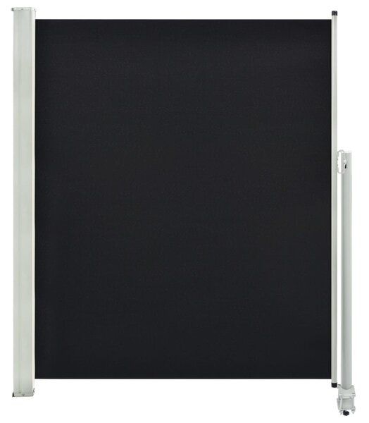 Terasová zatahovací boční markýza Ash - černá | 160x300 cm