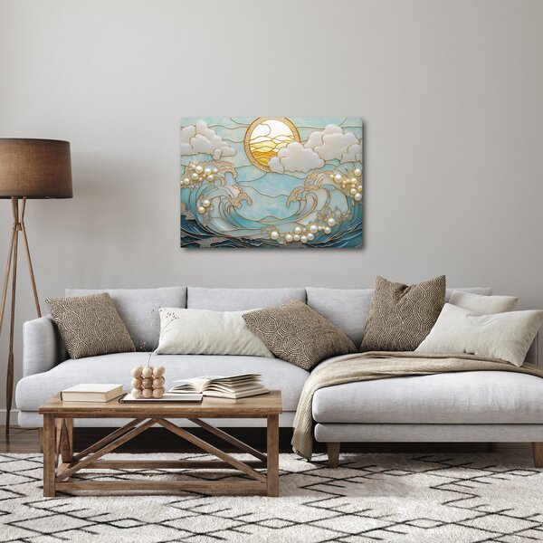 Obraz - 3D perly v oceánu (70x50 cm)