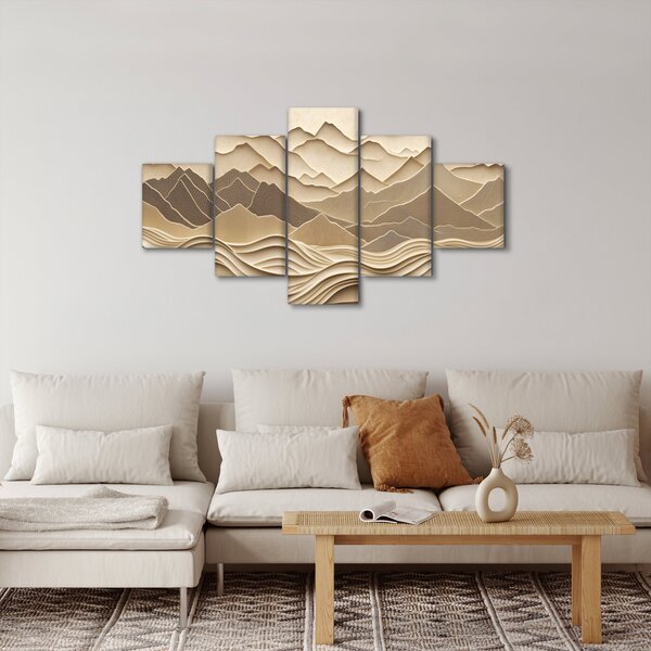 Obraz - 3D linie hor (125x70 cm)