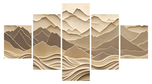 Obraz - 3D linie hor (125x70 cm)