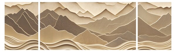 Obraz - 3D linie hor (170x50 cm)
