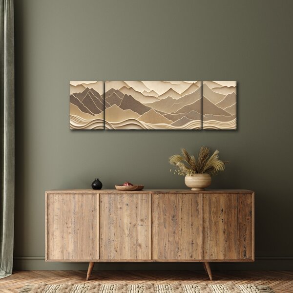 Obraz - 3D linie hor (170x50 cm)