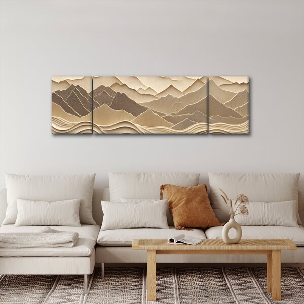 Obraz - 3D linie hor (170x50 cm)