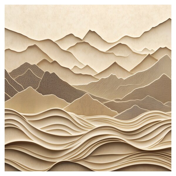 Obraz - 3D linie hor (30x30 cm)