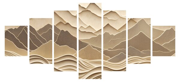 Obraz - 3D linie hor (210x100 cm)