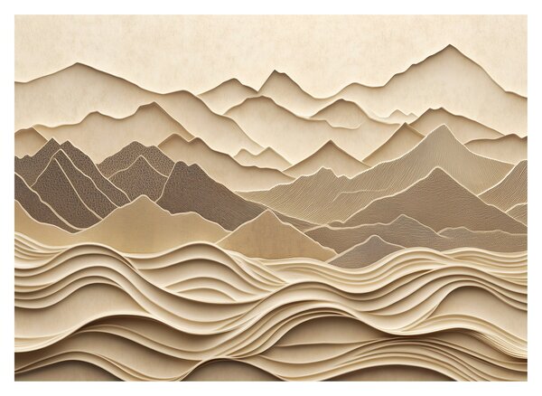 Obraz - 3D linie hor (70x50 cm)