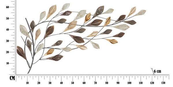 Bílo-hnědá nástěnná dekorace Mauro Ferretti Ramo, šířka 115,5 cm