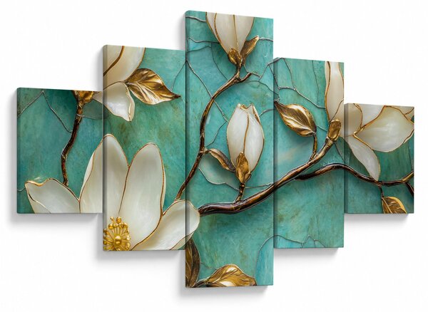 Obraz - 3D magnólie (125x70 cm)