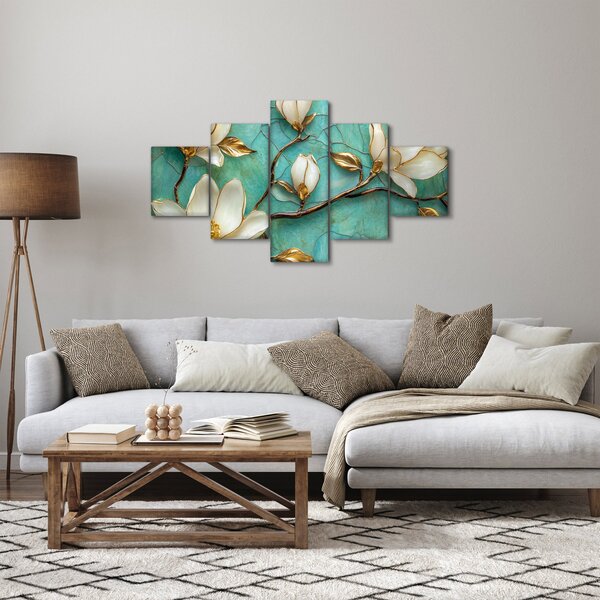 Obraz - 3D magnólie (125x70 cm)