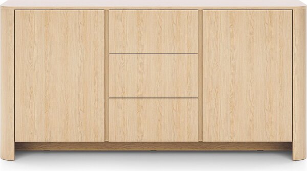 Příborník, dub Vicenza, 103 x 39 x 132 cm | Moderní nábytek se zaoblenými hranami