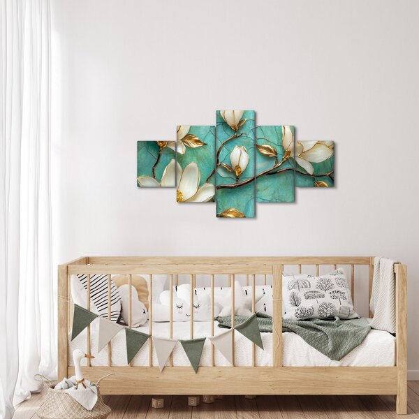 Obraz - 3D magnólie (125x70 cm)