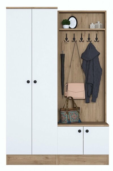 Předsíňová sestava Pone White and Walnut II
